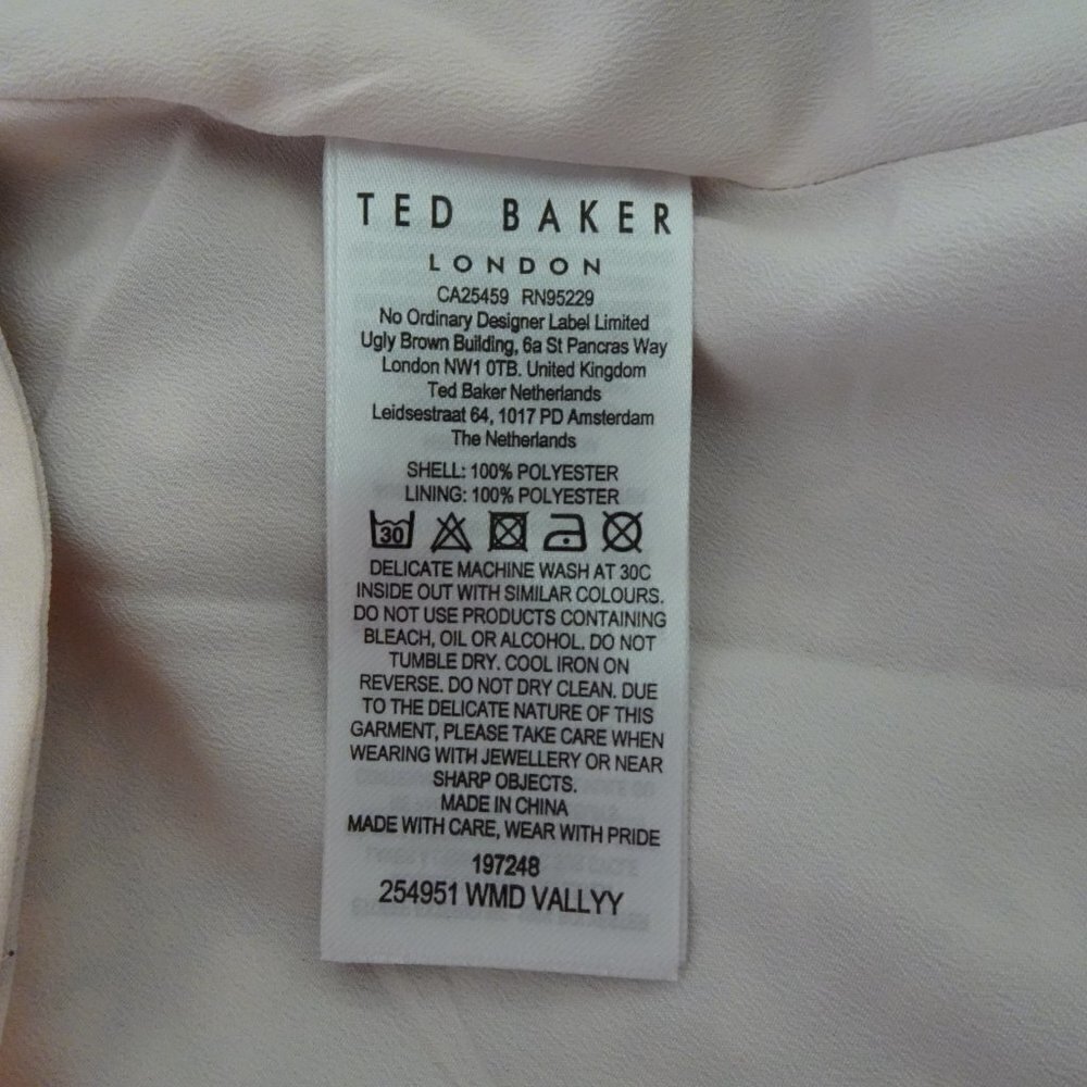 Ted Baker Vallyy Midi Dress Size 8 Ted Size 3 Animal Print Flowy Boho Peasant - Picture 14 of 14